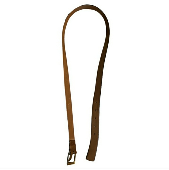 YSL Light Brown Burnished Leather Belt VINTAGE Vintage! - Picture 6 of 7